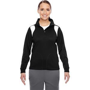 TT32W TEAM 365 Ladies Elite Performance Quarter-Zip Black/White M